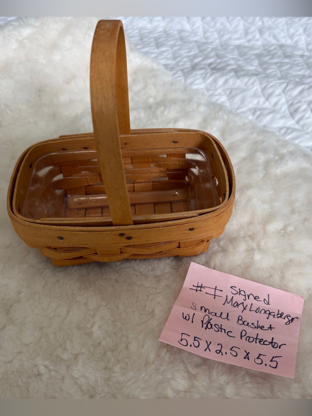Longaberger Parsley booking basket -2000 signed Mary